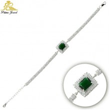 Gümüş Zirkon Taşlı Bilezik / Bileklik